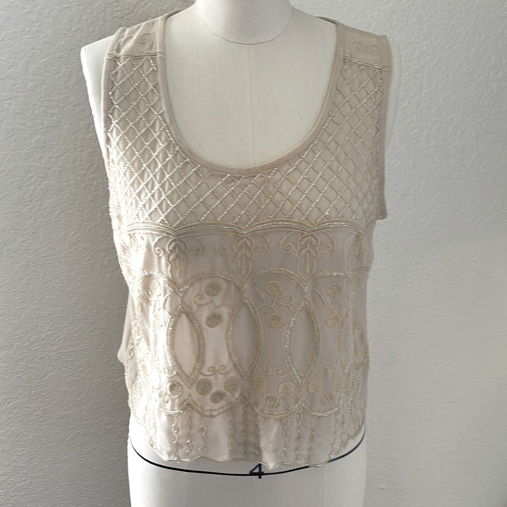 See-Through Sequin Top From Express! Size Small - image 1